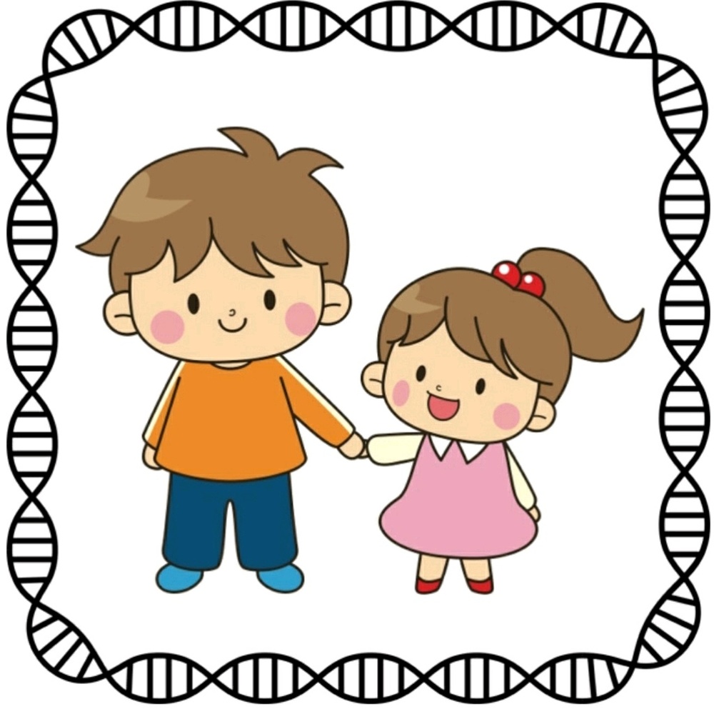 green&pink; brother and sister growing up together